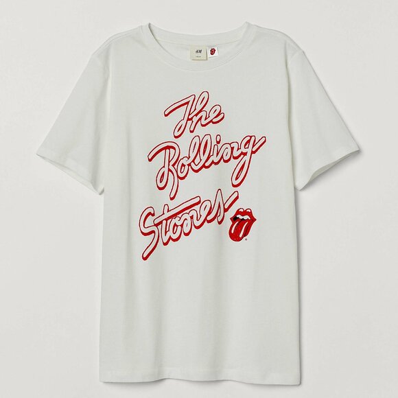The Rolling Stones Logo rock Official H&M T-Shirt XL runs bigger NWT - Picture 2 of 4